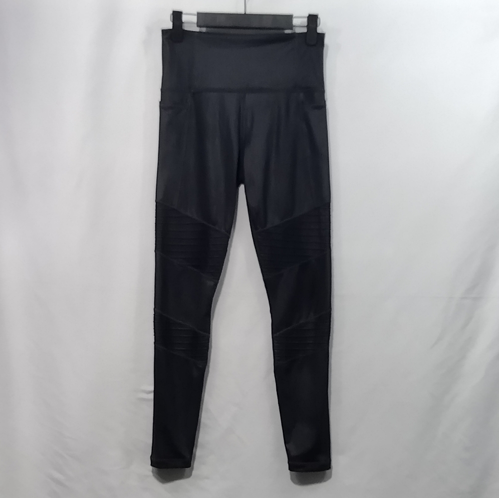 Athleta Inclination Moto Tight Women's XS Black Glitter Workout Gym Running - Picture 3 of 11